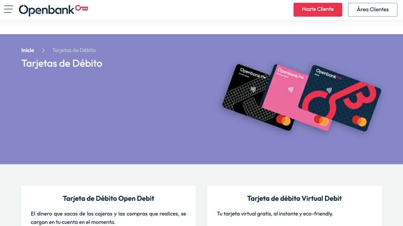 Tarjeta débito gratuita Openbank