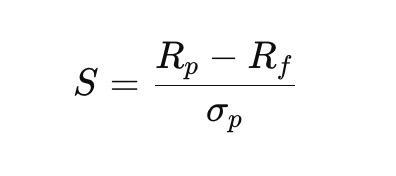 Ratio Sharpe formula